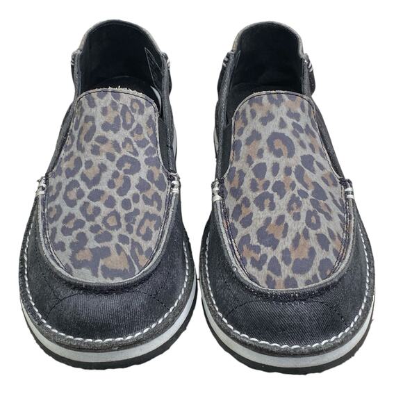 Shyanne Women's Rank 45 Grey Cheetah Print Moc Slip On Size US 8.5 - Picture 7 of 11